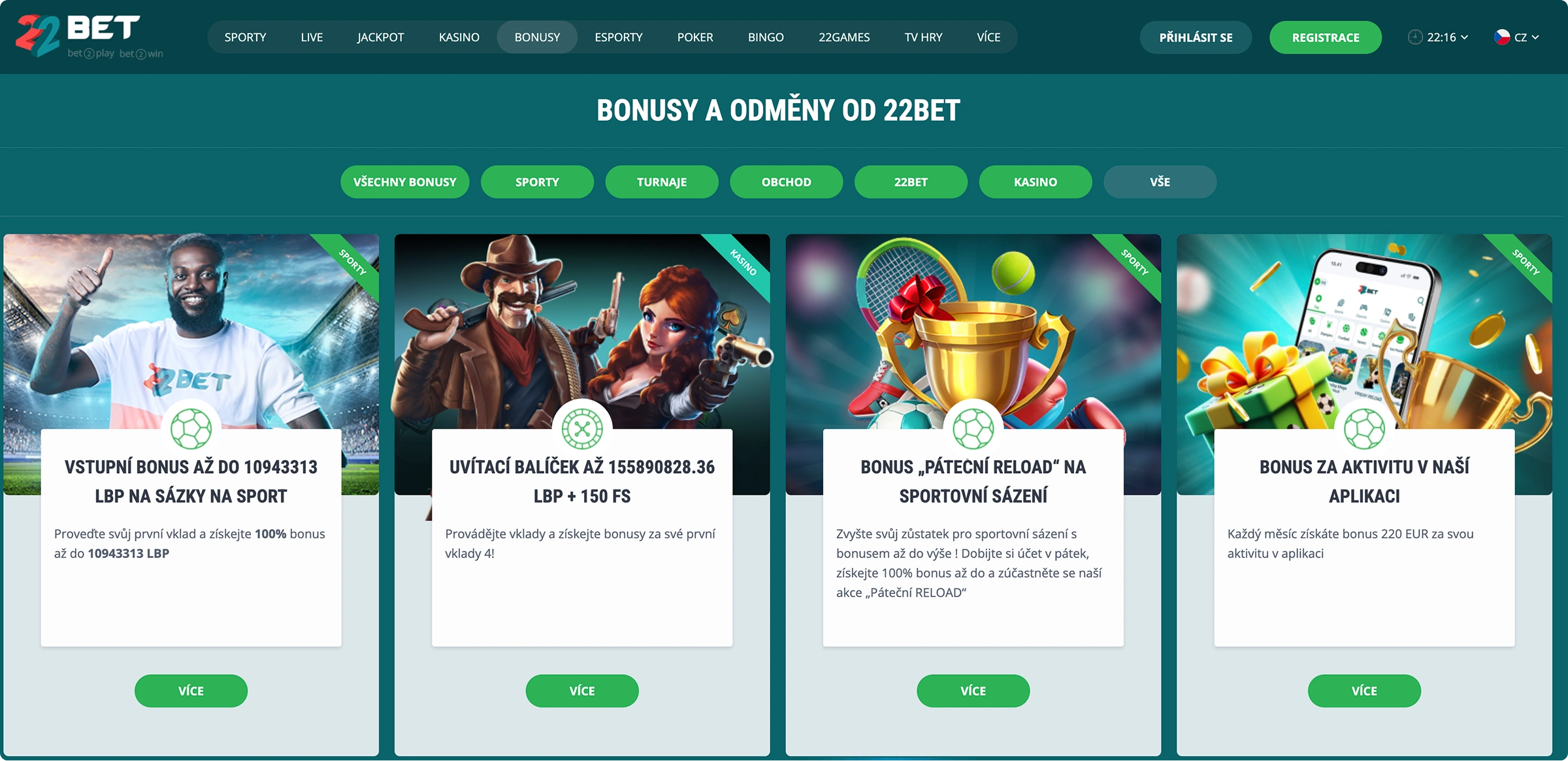 22Bet Propagace 22Bet Propagace